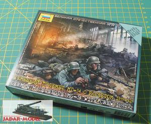 Zvezda 6106 German Machinegun MG-34 w/Crew 1939-1942 (1/72) - 2824108000