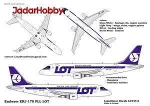 LimaOscar Decals LD144-06 Embraer ERJ-170 PLL LOT (1/144) - 2824108467