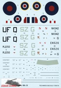 Techmod 72057 Supermarine Spitfire Mk.IX (1/72) - 2824097711