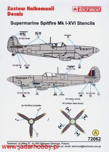 Techmod 72062 Supermarine Spitfire Mk I-XVI Stencils (1/72) - 2824108969