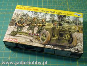 Dragon 6531 105mm Howitzer M2A1 & Carriage M2A2 w/USMC Gun Crew (1:35) - 2824108978