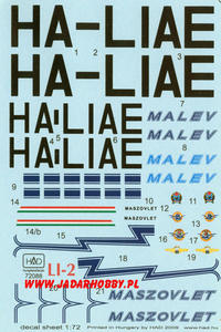 HAD 72088 - LI-2 (Maszovlet, Malev) (1:72) - 2824109384