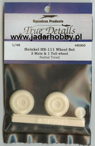 True Details 48060 Heinkel He-111 Wheel Set, Radial Tread (1/48) - 2824109500