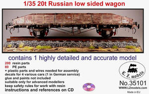 LZ Models 35101 - 1:35 Russian 20t Low Sided Wagon (na zamowienie/for order) - 2824109576