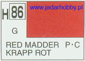 Mr.Hobby 086 (Gunze Sangyo) Aqueus Hobby Color Color - H86 RED MADDER - 2824109890