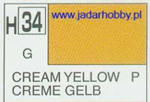 Mr.Hobby 034 (Gunze Sangyo) Aqueus Hobby Color Color - H34 CREAM YELLOW - 2824109910