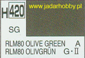 Mr.Hobby 420 (Gunze Sangyo) Aqueus Hobby Color Color - H420 RLM80 OLIVE GREEN - 2824109919