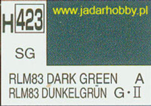 Mr.Hobby 423 (Gunze Sangyo) Aqueus Hobby Color Color - H423 RLM83 DARK GREEN - 2824109937