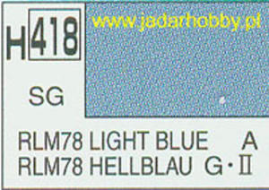 Mr.Hobby 418 (Gunze Sangyo) Aqueus Hobby Color Color - H418 RLM78 LIGHT BLUE - 2824109964