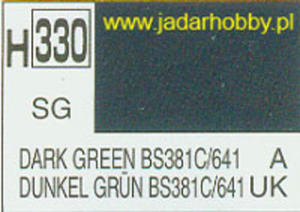 Mr.Hobby 330 (Gunze Sangyo) Aqueus Hobby Color Color - H330 DARK GREEN BS381C/641 - 2824109969