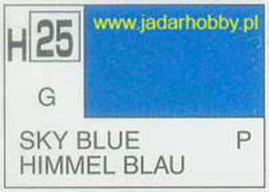 Mr.Hobby 025 (Gunze Sangyo) Aqueus Hobby Color Color - H25 SKY BLUE