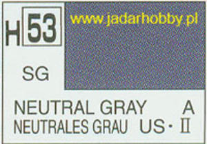 Mr.Hobby 053 (Gunze Sangyo) Aqueus Hobby Color Color - H53 NEUTRAL GRAY - 2824110002