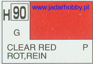 Mr.Hobby 090 (Gunze Sangyo) Aqueus Hobby Color Color - H90 CLEAR RED - 2824110003