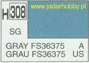 Mr.Hobby 308 (Gunze Sangyo) Aqueus Hobby Color Color - H308 GRAY FS36375 - 2824110008