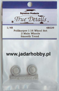 True Details 48039 Polikarpov I-16 Wheel Set, Smooth Tread (1/48) - 2824110216