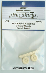 True Details 48003 Bf-109B/G2 Wheel Set, Radial Tread (1/48) - 2824110220