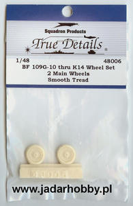 True Details 48006 Bf-109 G-10/K14 Wheel Set, Smooth Tread (1/48) - 2824110222