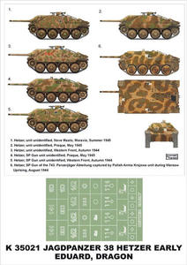 Montex K35021 # Jagdpanzer 38(t) Hetzer early (Dragon/Eduard) (1/35) - 2824110327