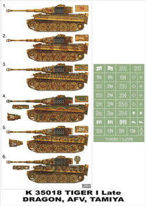 Montex K35018 # Tiger I Late (Dragon/Tamiya/AFV Club) (1/35) - 2824110331