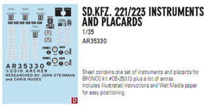 Archer AR35330 Sd.Kfz.221/223 instruments & placards (1/35) - 2824110632