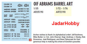 Archer AR35190 OIF M1A1 A2 Abrams barrel art (1/35) - 2824110883