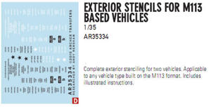 Archer AR35334 M113 - Exterior Stencils for all M113 based vehicles (1/35) - 2824110902
