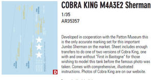 Archer AR35357 M4A3E2 Jumbo Sherman Cobra King (1/35) - 2824110919