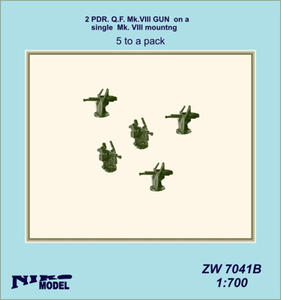 1:700 Niko Model ZW7041 2 PDR Q.F. Mk.VIII Gun - 2824110976