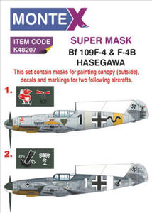 Montex K48207 Bf 109F-4 & F-4B (Hasegawa) (1/48) - 2824111200