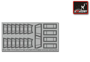 Armory AR PE7250b Pz.Kpfw.VI H Tiger & Pz.Kpfw.VI B Kingtiger Periscope Openings (late) (1/72)