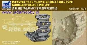 Bronco AB3549 Infantry Tank Valentine Mk.I Early Type Workable Track Link Set (1/35) - 2824111644