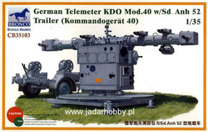 Bronco CB-35103 German Telemeter KDO Mod.40 w/Sd.Ahn 52 Trailer (1/35) - 2824111646