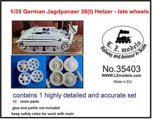 LZ Models 35403 - 1:35 Late wheels for Bergepanzer 38(t) Hetzer - 2824111879