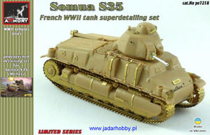 Armory AR PE7218 Somua S35-elementy fototrawione (1/72)