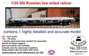 LZ Models 35103 - 1:35 60t Russian Low Sided Platform - 2824111917