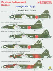 Techmod 48816 - Mitsubishi G4M1 (kalkomania 1/48) - 2824112258