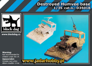 Black Dog D35018 Zniszczony Humvee, postawa dla figurki (1/35) - 2824112287