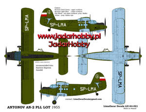 LimaOscar Decals LD144-021 Antonov An-2 PLL LOT (1/144) - 2824112388