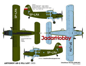 LimaOscar Decals LD48-001 Antonov An-2 PLL LOT (1/48) - 2824112392