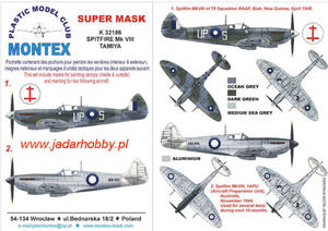 Montex K32186 Spitfire Mk.VIII (Tamiya) (1/32) SUPER MASK