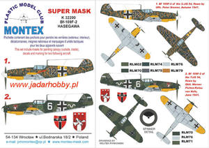 Montex K32200 Bf 109F-2 (Hasegawa) (1/32) SUPER MASK - 2824112847