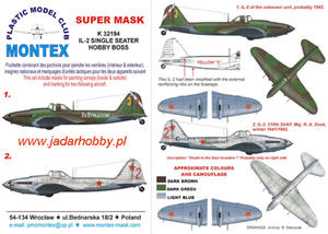 Montex K32194 IL-2 SINGLE SEATER (Hobby Boss) (1/32) SUPER MASK - 2824112851