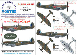 Montex K32187 Spitfire Mk.VIII (Tamiya) (1/32) SUPER MASK - 2824112855