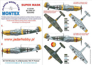 Montex K32184 Bf 109E-4/7 (Eduard) (1/32) SUPER MASK - 2824112857