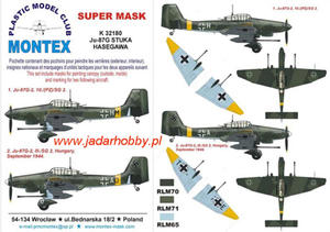 Montex K32180 Ju-87G Stuka (Hasegawa) (1/32) SUPER MASK - 2824112859