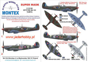 Montex K32188 Spitfire Mk.VIII (Tamiya) (1/32) SUPER MASK - 2824112875