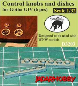 Taurusmodels D3203 Control knobs and dishes for Gotha G.IV (1/32) - 2824112985