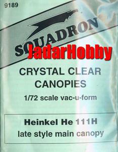 Squadron 9189 Heinkel He 111H Vacuform Canopy (1:72) - 2824112995