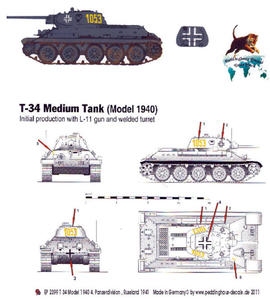 Peddinghaus 2399 1:16 T 34 Model 1940, 4. Panzerdivision, Rosja 1941 - 2824113149