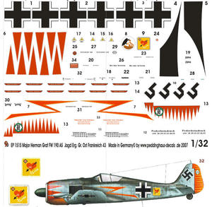 Peddinghaus 1515 1:32 FW 190 A5 Maj Hermann Graf Erg. Gr. Ost Frankreich (na zam/for order) - 2824113274